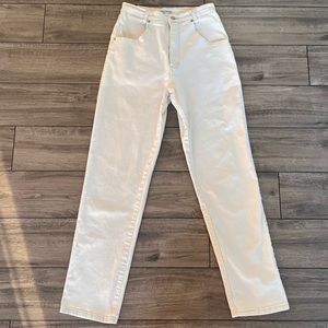 French Dressing Vintage Ultra High Waisted Light Beige Straight Leg Jean Size 10